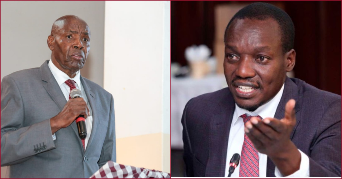 Collaged photos of Education CS Ezekiel Machogu and Kisii governor Simba Arati.